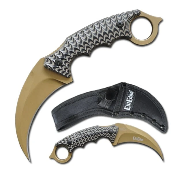 9.25" Tactical Karambit Fixed Blade G-10 Handle Knife 3 9.25" Tactical Karambit Fixed Blade G-10 Handle Knife