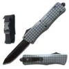 9" Grey Matrix Out Of The Front OTF Automatic Knife 2 9" Grey Matrix Out Of The Front OTF Automatic Knife -Knife Sales Store 204GY