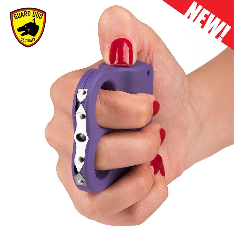 I Do Two LED Knuckle Stun Gun Purple Self Defense Weapon Dual Sparks 3 I Do Two LED Knuckle Stun Gun Purple Self Defense Weapon Dual Sparks