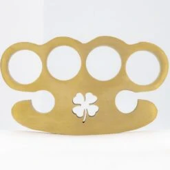 Rare Lucky Charm 100% Pure Brass Knuckle Paper Weight Accessory