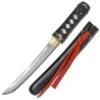 Hand Sharpened Carbon Steel Tanto With Black Lacquer Scabbard 2 Hand Sharpened Carbon Steel Tanto With Black Lacquer Scabbard -Knife Sales Store DBT02.1