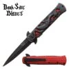 Dragon Pocket Knife Stonewashed Spring Assisted Knife Red Dragon 1 Dragon Pocket Knife Stonewashed Spring Assisted Knife Red Dragon -Knife Sales Store DS A081RD