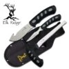 3 Piece Elk Ridge Hunting Knife Set With Sheath
