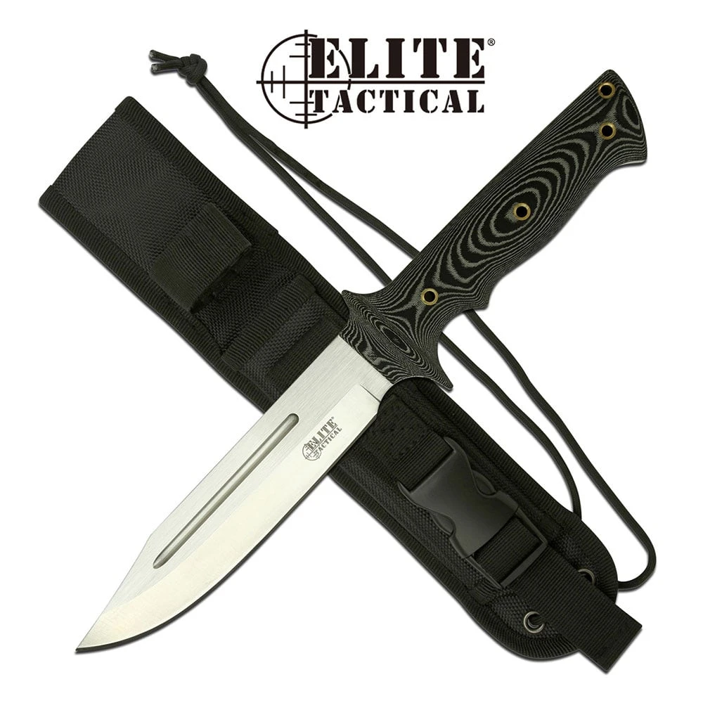 Elite Tactical Bowie Knife12 Inch Fixed Blade Knife Micarta Handle 3 Elite Tactical Bowie Knife12 Inch Fixed Blade Knife Micarta Handle