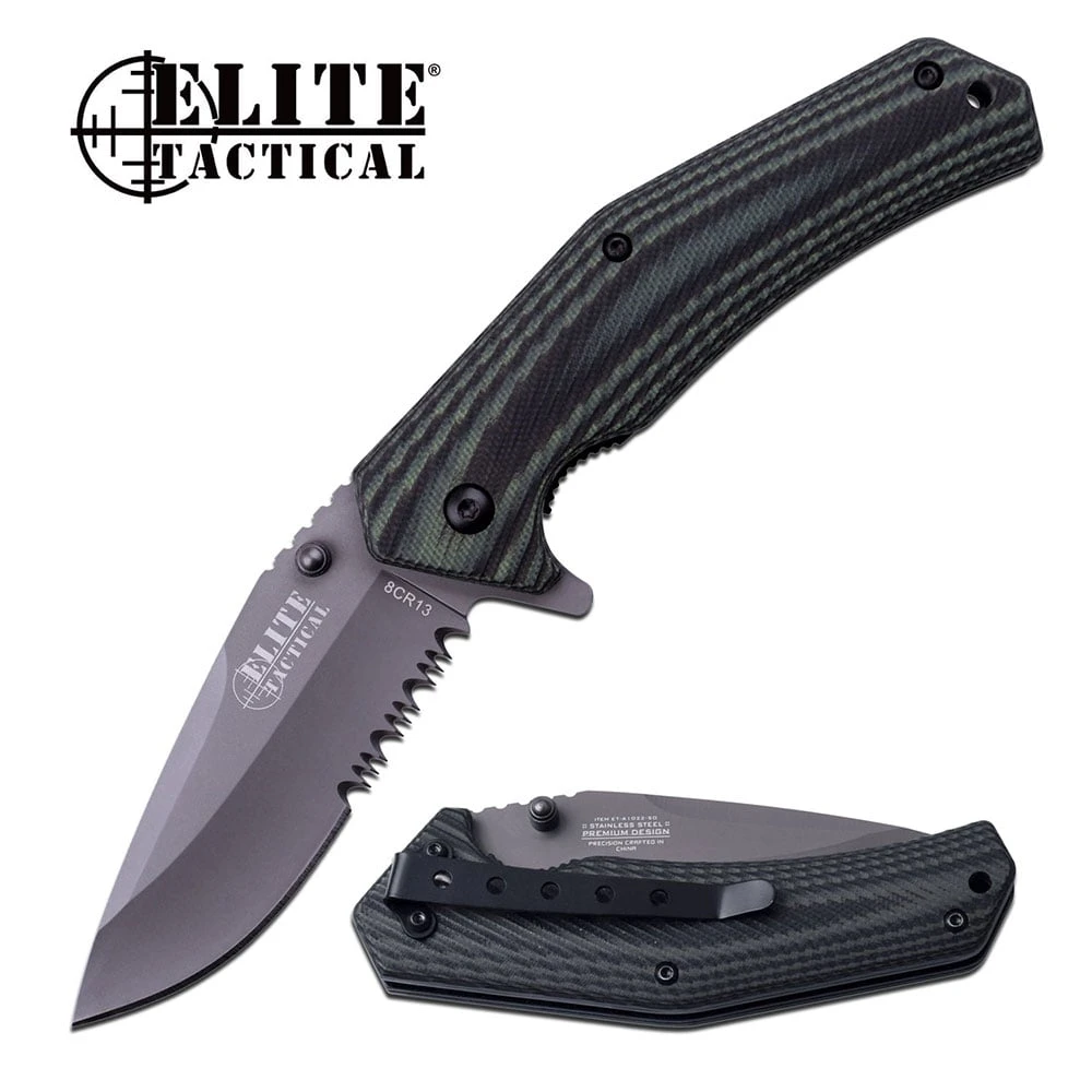 Elite Tactical Pocket Knife G10 Handle Spring Assisted Knife 3 Elite Tactical Pocket Knife G10 Handle Spring Assisted Knife