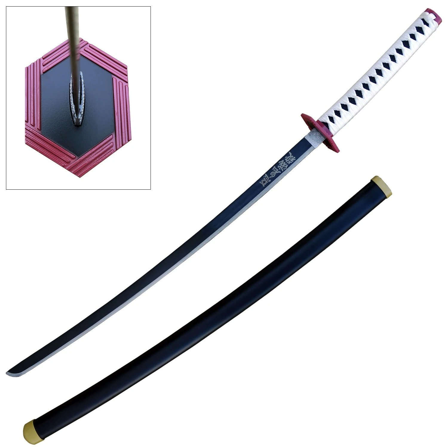 Giyu Tomioka's Nichirin Demon Killer Anime Samurai Katana - Giyu Sword 3 Giyu Tomioka's Nichirin Demon Killer Anime Samurai Katana - Giyu Sword