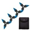4 Pc Black/Blue Finish Three-Pointed Triangle Throwing Ninja Stars Shuriken 1 4 Pc Black/Blue Finish Three-Pointed Triangle Throwing Ninja Stars Shuriken -Knife Sales Store FL20704 5