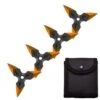 4 Pc Black/Orange Finish Three-Pointed Triangle Throwing Ninja Stars Shuriken 2 4 Pc Black/Orange Finish Three-Pointed Triangle Throwing Ninja Stars Shuriken -Knife Sales Store FL20704 7