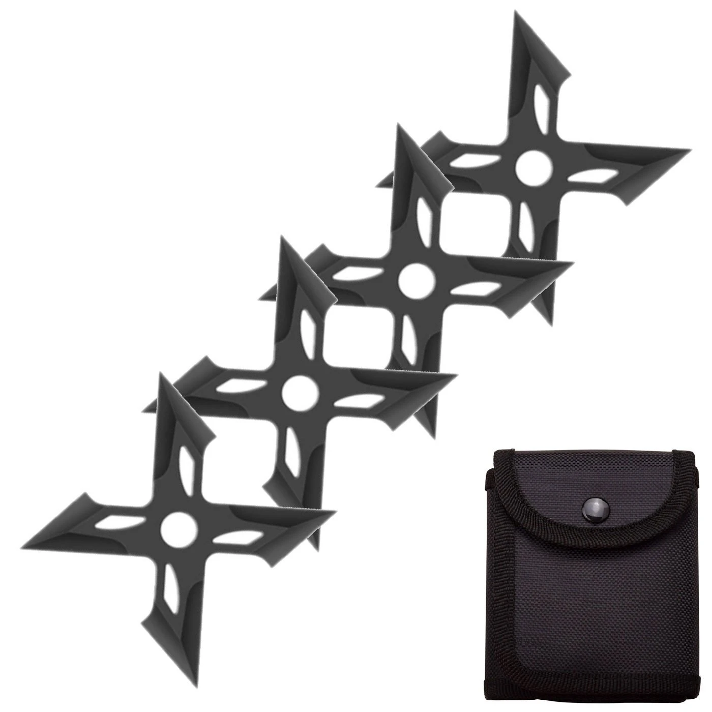 4 Pc Black Four-Pointed X Throwing Ninja Stars Shuriken 3 4 Pc Black Four-Pointed X Throwing Ninja Stars Shuriken