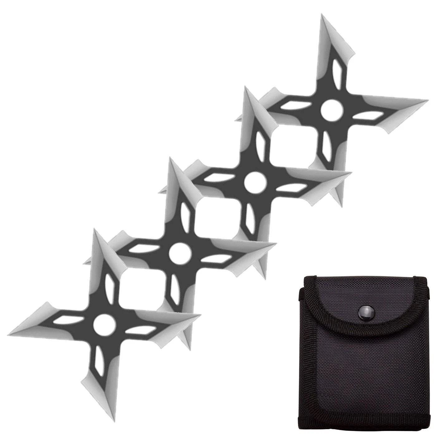 4 Pc Black/Satin Finish Four-Pointed X Throwing Ninja Stars Shuriken 3 4 Pc Black/Satin Finish Four-Pointed X Throwing Ninja Stars Shuriken