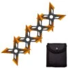 4 Pc Black/Orange Finish Four-Pointed X Throwing Ninja Stars Shuriken 2 4 Pc Black/Orange Finish Four-Pointed X Throwing Ninja Stars Shuriken -Knife Sales Store FL20706 7