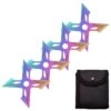 4 Pc Titanium Finish Four-Pointed X Throwing Ninja Stars Shuriken 2 4 Pc Titanium Finish Four-Pointed X Throwing Ninja Stars Shuriken -Knife Sales Store FL20706 8