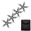 4 PC Set Black/Stain Finish Ninja Throwing Stars Shuriken Knife Curve Blade Five-Sided -Knife Sales Store FL20707 2