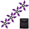 4 PC Set Black/Purple Finish Ninja Throwing Stars Shuriken Knife Curve Blade Five-Sided 2 4 PC Set Black/Purple Finish Ninja Throwing Stars Shuriken Knife Curve Blade Five-Sided -Knife Sales Store FL20707 6
