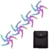 4 PC Set Titanium Finish Cyclone Ninja Throwing Stars Shuriken Knife Five-Sided -Knife Sales Store FL20709 8