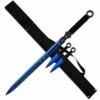 28" Blue Ninja Sword Full Tang Machete Tactical Blade 2 Pcs Throwing Knife Set 1 28" Blue Ninja Sword Full Tang Machete Tactical Blade 2 Pcs Throwing Knife Set -Knife Sales Store FL20719