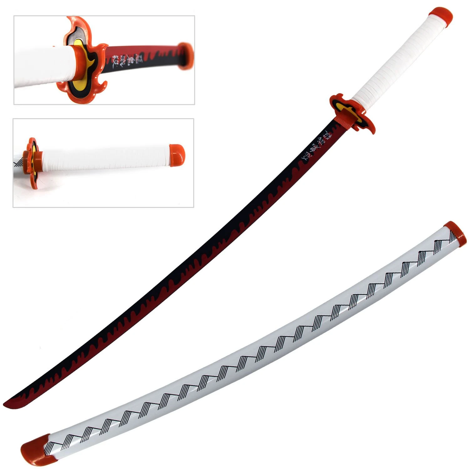 40" ABS Plastic Blade Rengoku Kyojuro Nichirin Katana Sword Demon Anime 3 40" ABS Plastic Blade Rengoku Kyojuro Nichirin Katana Sword Demon Anime