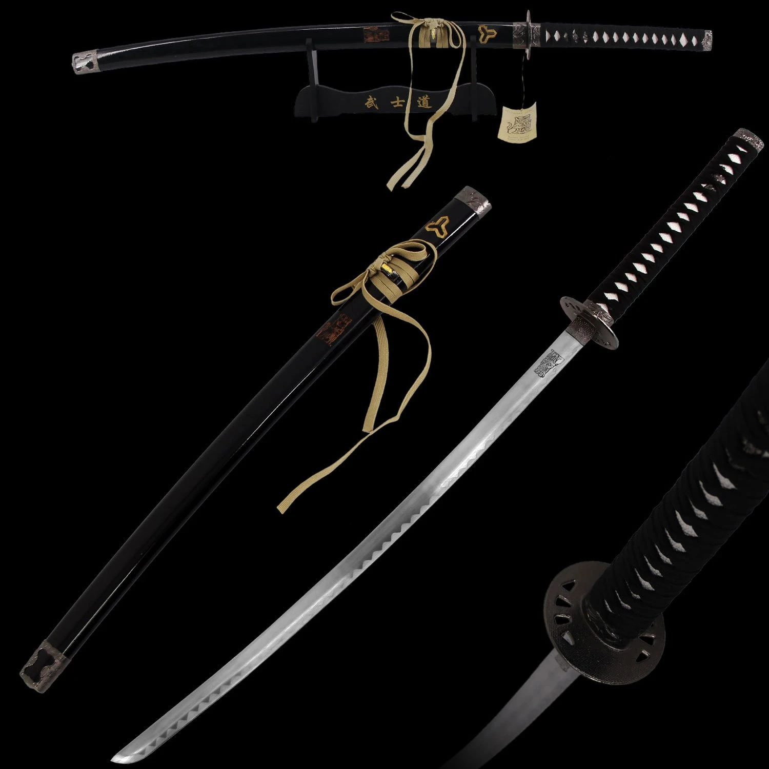 Kill Bill Bride's Sword Replica Movie Katana Lion Engraved Blade With Display Stand 3 Kill Bill Bride's Sword Replica Movie Katana Lion Engraved Blade With Display Stand