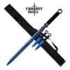 Fantasy Master 3 Piece Set Ninja Sword And Throwing Knife Set Blue -Knife Sales Store FM644BL