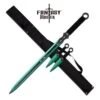 Fantasy Master 3 Piece Set Ninja Sword And Throwing Knife Set Green -Knife Sales Store FM644GN