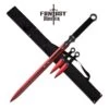 Fantasy Master 3 Piece Set Ninja Sword And Throwing Knife Set Red -Knife Sales Store FM644RD