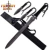 29 Inch Fantasy Ninja Sword 3CR13 Blade - 2 Piece Throwing Knives 1 29 Inch Fantasy Ninja Sword 3CR13 Blade - 2 Piece Throwing Knives -Knife Sales Store FM655