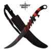 Fantasy Master 25 Inch Short Sword Black Blade With Red Stripes -Knife Sales Store FM675R