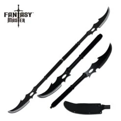 Fantasy Master 27.75 Inch Overall 2 In 1 Short Sword Black Fiber Handle
