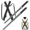 2 Piece Ninja Sword Set With Cast Metal Guards And Pommels 2 2 Piece Ninja Sword Set With Cast Metal Guards And Pommels -Knife Sales Store HK1456