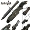 All Black Commander Survival Dagger Knife With Hard Sheath 1 All Black Commander Survival Dagger Knife With Hard Sheath -Knife Sales Store HK56142B