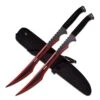 27 Inch Overall 2 Piece Fantasy Sword Set - Black Red -Knife Sales Store HK741RD