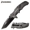 United States Marines Spring Assisted Pocket Knife Grey Handle 1 United States Marines Spring Assisted Pocket Knife Grey Handle -Knife Sales Store M A1058GY