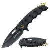 USMC Tactical Spring Assisted Knife Stonewash Gold Marines Pocket Knife -Knife Sales Store M A1066GSW