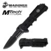 Official Licensed Marines Black Rifle Design Spring Assisted Opening Knife 1 Official Licensed Marines Black Rifle Design Spring Assisted Opening Knife -Knife Sales Store MA1000B