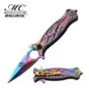 Master Collection Ballistic Ninja Spring Assisted Knife Rainbow Ti-Coated -Knife Sales Store MCA030RB