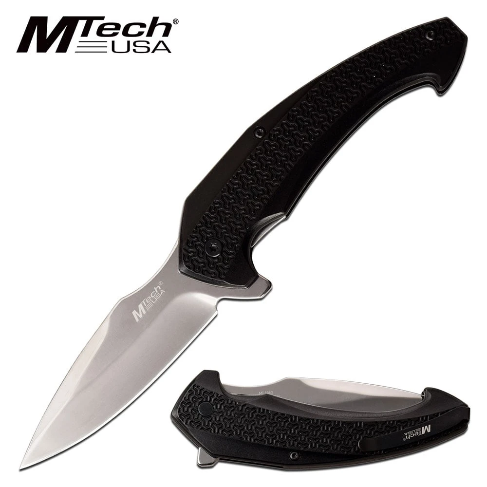 8 Inch Manual Pocket Knife Black Aluminum Handle 3 8 Inch Manual Pocket Knife Black Aluminum Handle