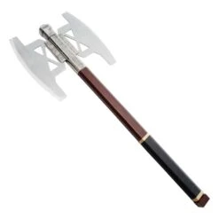 Fantasy Medieval Battle Axe Silver