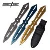 Throwing Knife 3 Piece Set Assorted Color Blue Gold Stonewash 2 Throwing Knife 3 Piece Set Assorted Color Blue Gold Stonewash -Knife Sales Store PP1203