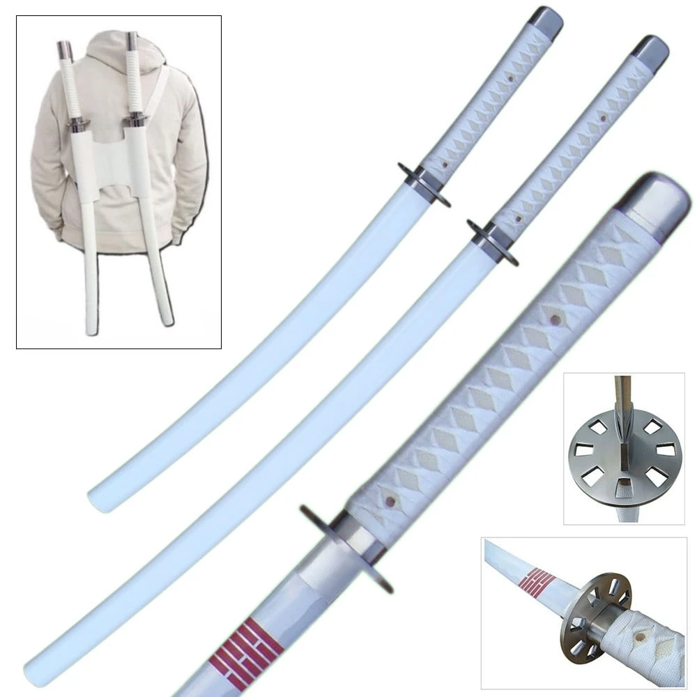 Full Tang Carbon Steel Dual Fantasy Snake Swords Sharp Edge With Shoulder Holster 3 Full Tang Carbon Steel Dual Fantasy Snake Swords Sharp Edge With Shoulder Holster