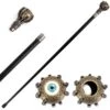 37" Rolling Evil Eye Swagger Cane Staff With Skeletal Hand Handle -Knife Sales Store SI19435 NB