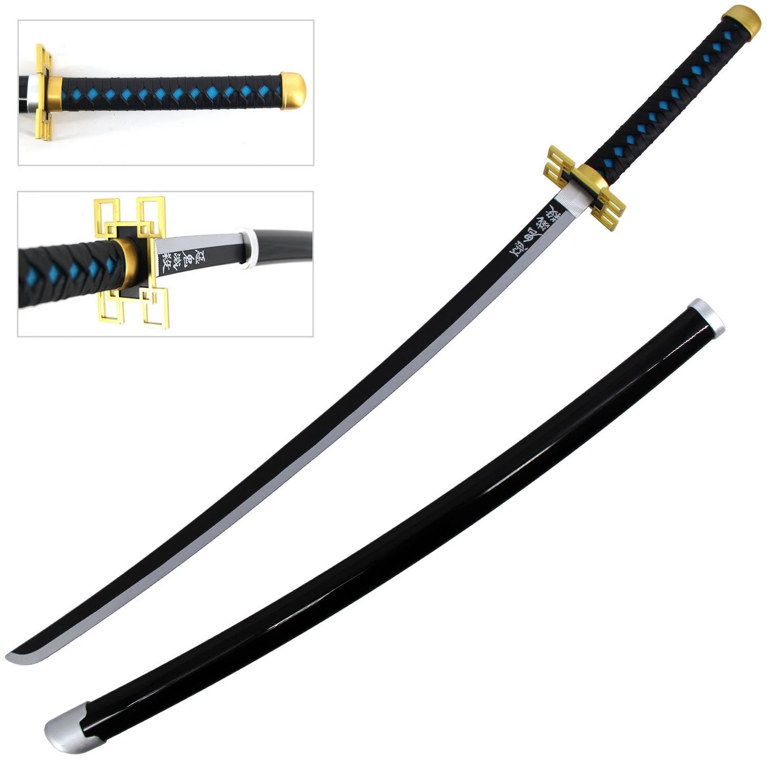 40" ABS Plastic Blade Tokitou Muichirou Katana Samurai Sword Demon Anime 3 40" ABS Plastic Blade Tokitou Muichirou Katana Samurai Sword Demon Anime