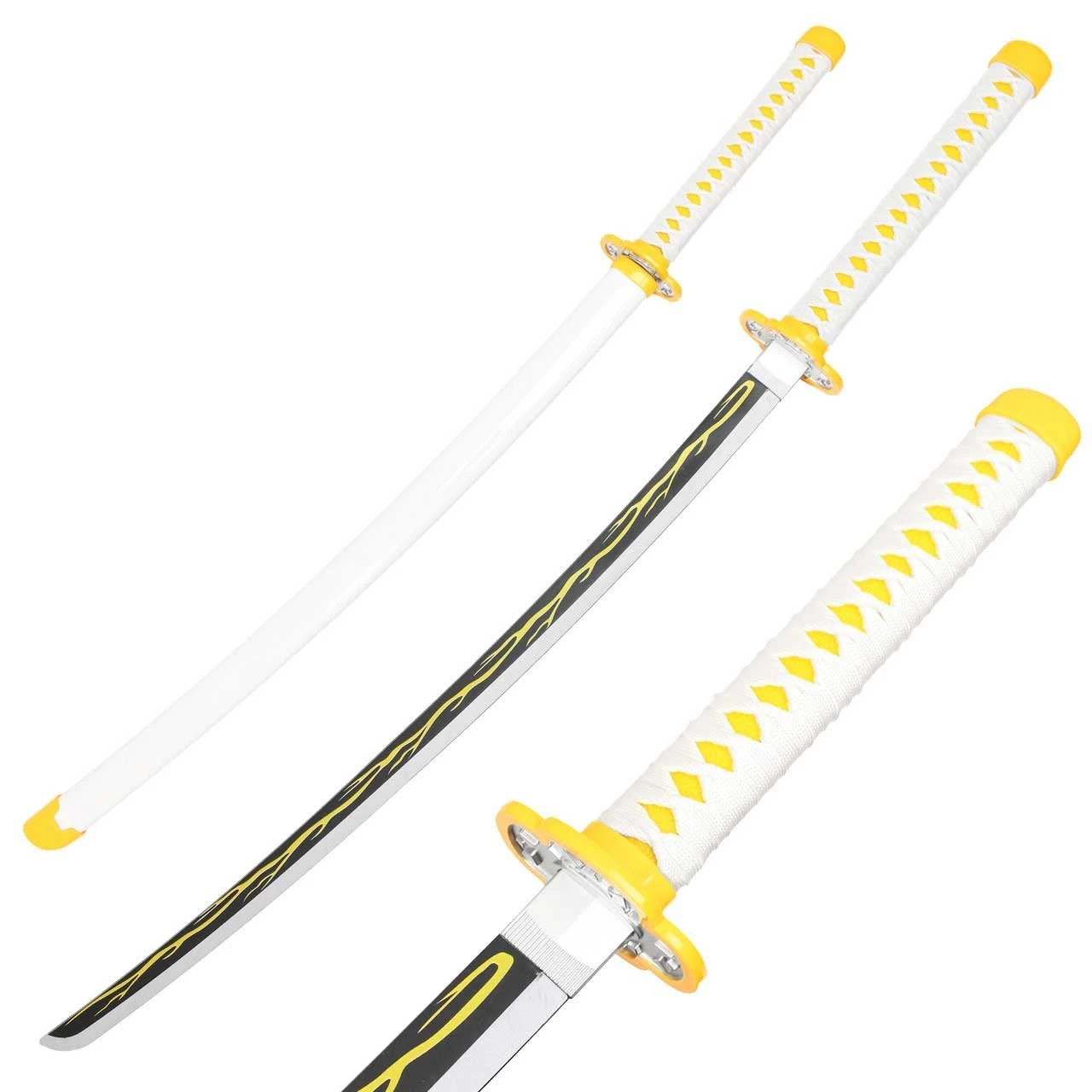 40" ABS Plastic Blade Agatsuma Zenitsu Katana Samurai Sword 3 40" ABS Plastic Blade Agatsuma Zenitsu Katana Samurai Sword