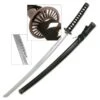 Samurai Katana Sword With Spoke Guard - Black -Knife Sales Store SW68B