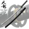 7MM Hand Forged Carbon Steel Black Katana With Real Ray Skin 2 7MM Hand Forged Carbon Steel Black Katana With Real Ray Skin -Knife Sales Store TR001BK