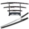 Black Burgundy Japanese Katana Sword Set -Knife Sales Store YK58BG4.1