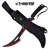 Zombie Hunter Full Tang Fixed Blade Hunting Machete Knife- Black Red 2 Zombie Hunter Full Tang Fixed Blade Hunting Machete Knife- Black Red -Knife Sales Store ZB020BR