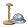Kettle Hat XIII Century Crusader Knight Infantry Miniature Helmet With Stand -Knife Sales Store mini kettle helmet 1